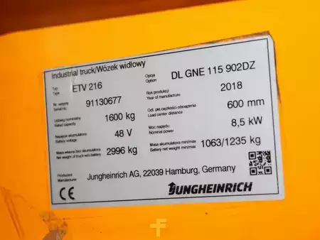 Schubmaststapler 2018  Jungheinrich ETV 320  DL GNE115-902DZ (5)