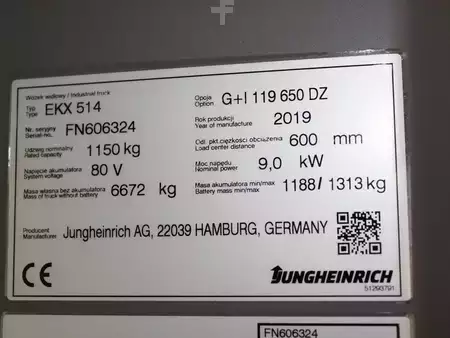 Vertikal-Kommissionierer 2019  Jungheinrich EKX 514  G+I119-650DZ (5)
