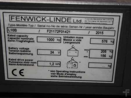 Hochhubwagen 2015  Linde L 10 B  1172 (4)