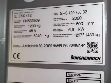Vertikal-Kommissionierer 2020  Jungheinrich EKX 412  G+S120-750DZ (5)