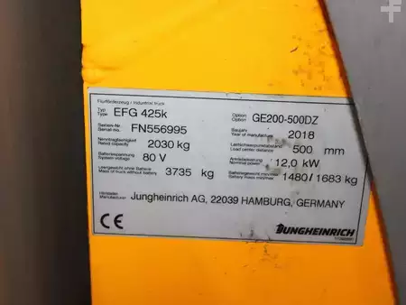 4-wiel elektrische heftrucks 2018  Jungheinrich EFG 425k  GE200-500DZ (5)