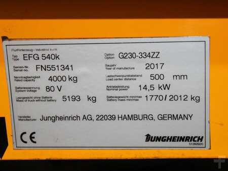 Elektromos 4 kerekű 2017  Jungheinrich EFG 540k  G230-334ZZ (5)