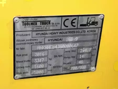 Carrelli elettrici 4 ruote 2016  Hyundai 16 B-9 (5)
