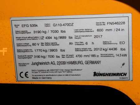 Elektromos 4 kerekű 2017  Jungheinrich EFG 535k G110-470DZ (5)