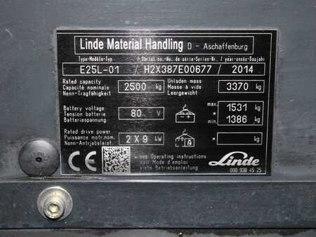 4-wiel elektrische heftrucks 2014  Linde E 25 L-01  387 (5)