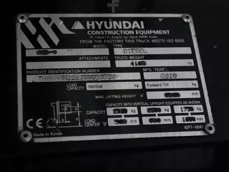 Dieselový VZV 2018  Hyundai 25D-9 (5)