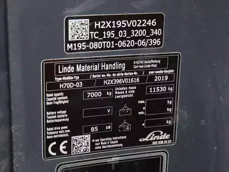 Dízel targoncák 2019  Linde H 70 D-03  396 (5)