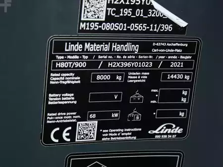 Carrelli elevatori GPL 2021  Linde H 80 T-03/900  396 (5)