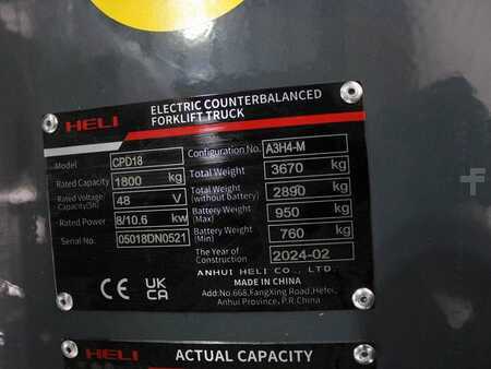 4-wiel elektrische heftrucks 2024  Heli CPD 18 (5)