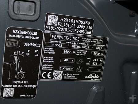 Elektromos 3 kerekű 2017  Linde E 16 C-02 386 (5)