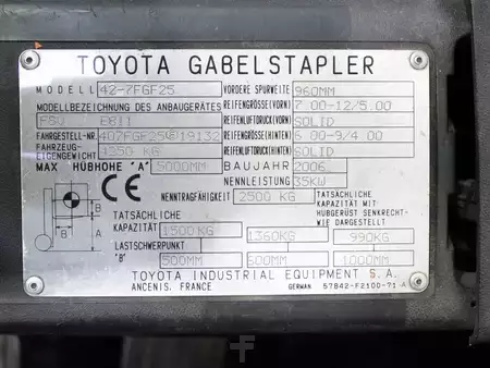 Gas truck 2007  Toyota 42-7 FGF 25 (5)