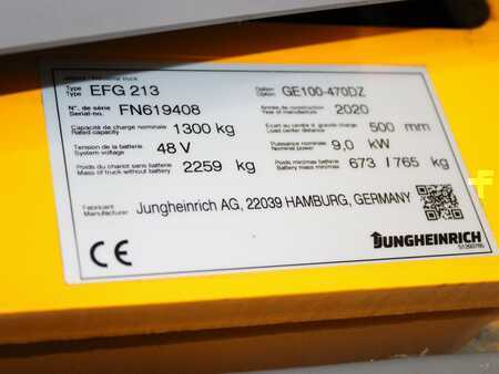 Sähkö - 3 pyör 2020  Jungheinrich EFG 213  SP GE100-470DZ (5)