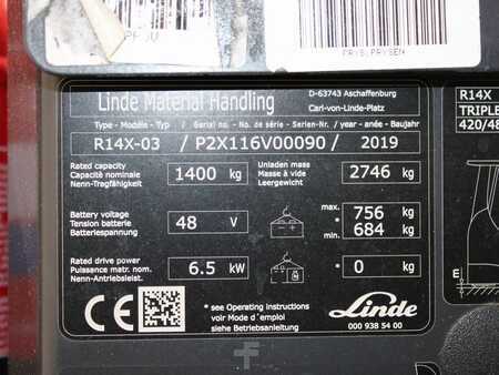 Schubmaststapler 2019  Linde R 14 X-03  116 (5)