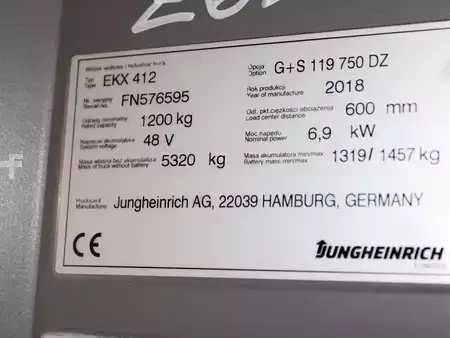 Vertikal-Kommissionierer 2018  Jungheinrich EKX 412 G+S119-750DZ (5)