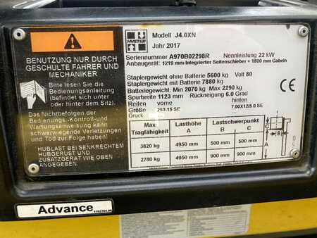Elektryczne 4-kołowe 2017  Hyster J 4.0 XN (8)