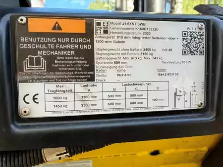 Elektromos 3 kerekű 2020  Hyster J 1.6 XNT SWB (8)