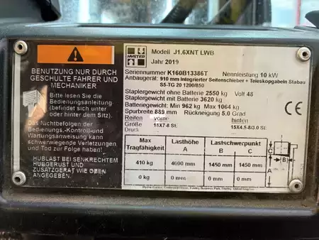 Elektromos 3 kerekű 2019  Hyster J 1.6 XNT LWB (8)