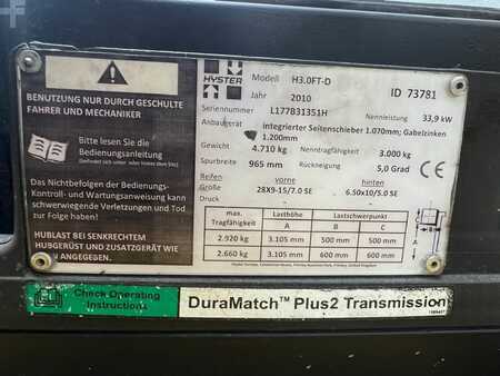 Dieselstapler 2010  Hyster H 3.0 FT (5)