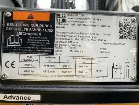 Elektro 4 Rad 2024  Hyster J 3.0 XN (9)