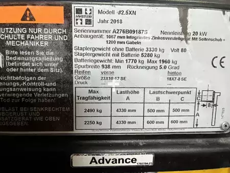 Elektro 4 Rad 2018  Hyster J 2.5 XN (7)