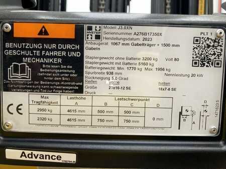 Elektro čtyřkolový VZV 2023  Hyster J 3.0 XN (10)