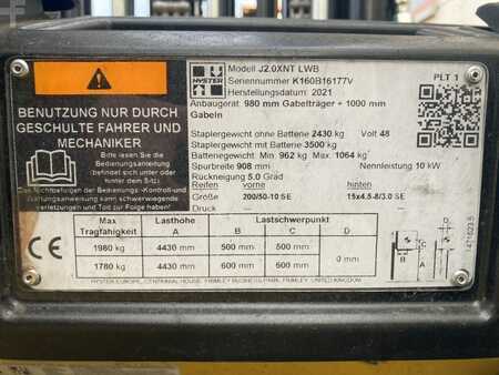 Elektro tříkolové VZV 2021  Hyster J 2.0 XNT LWB (8)