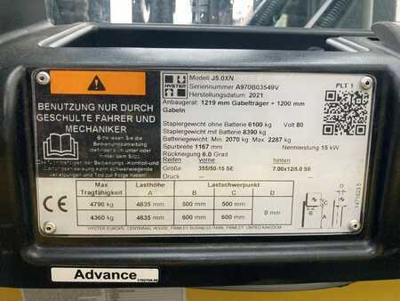 Eléctrica de 4 ruedas 2021  Hyster J 5.0 XN (10)
