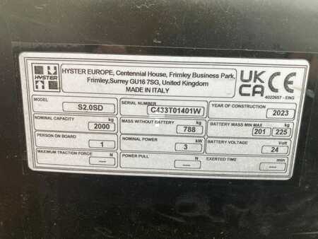 Ruční vysokozdvižný vozík 2023  Hyster S 2.0SD (8)