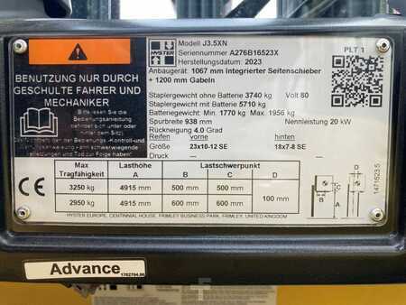 Electric - 4 wheels 2023  Hyster J 3.5 XN (10)