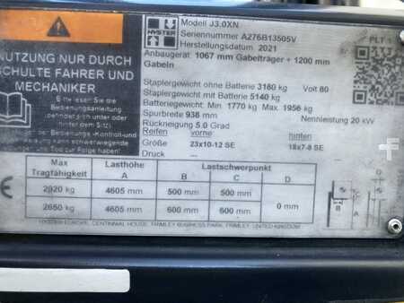 Electric - 4 wheels 2021  Hyster J 3.0 XN (8)