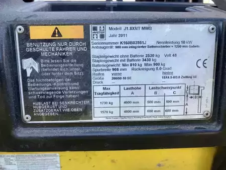 Sähkö - 3 pyör 2011  Hyster J 1.8 XNT MWB (8)