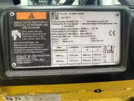 Chariots électriques à 3 roues 2019  Hyster J 2.0 XNT LWB (8)