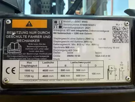 Elektro tříkolové VZV 2021  Hyster J 2.0 XNT MWB (8)