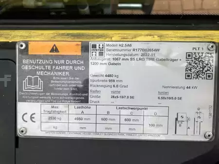 Diesel Forklifts 2022  Hyster H 2.5A6 (7)