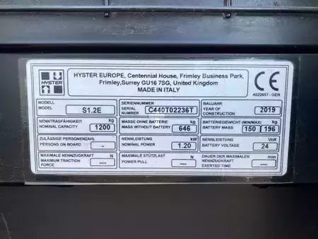 Pinontavaunu 2019  Hyster S 1.2E (7)