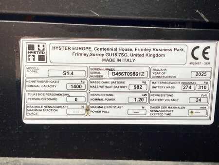 Ruční vysokozdvižný vozík 2025  Hyster S 1.4 (6)