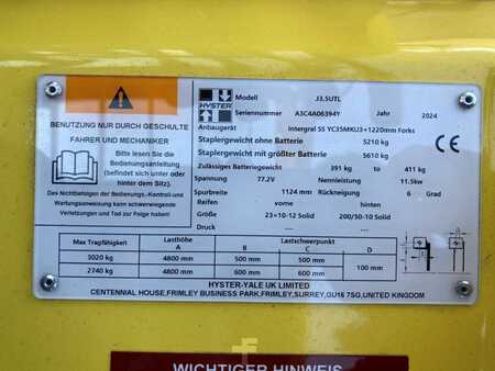 Elektromos 4 kerekű 2024  Hyster J 3.5 UTL (9)