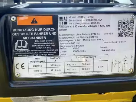 Elektromos 3 kerekű 2025  Hyster J 2.0 XNT MWB (10)