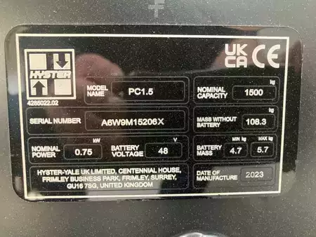Elektrische palletwagens 2023  Hyster PC 1.5 (5)