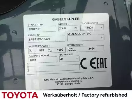 El Truck - 3-hjul 2018  Toyota 8 FBE 16 T / Akku überh.! (7)