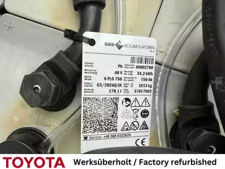 El Truck - 3-hjul 2018  Toyota 8 FBE 16 T / Akku überh.! (9)