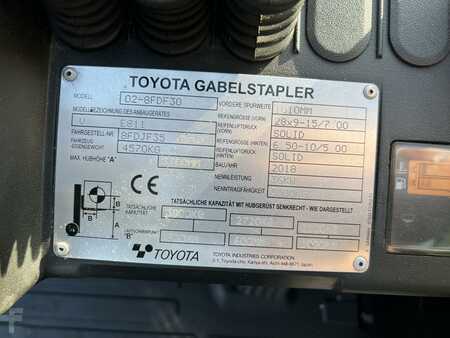 Diesel gaffeltruck 2018  Toyota 02-8 FDF 30 (8)