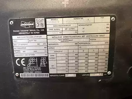 Dízel targoncák 2022  Doosan DV 160 S-9 (9)