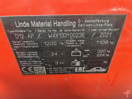 Ruční vysokozdvižný vozík 2021 Linde D12AP (2)