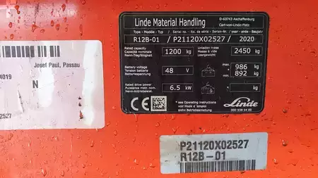 Chariots à mât rétractable 2020  Linde R12B (6)