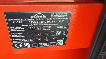 Ruční vysokozdvižný vozík 2023  Linde D12AP (6)