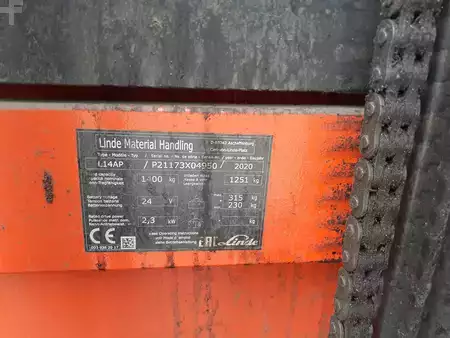 Hochhubwagen 2020  Linde L14AP (6)