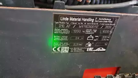 Ruční vysokozdvižný vozík 2020  Linde D10AP (6)