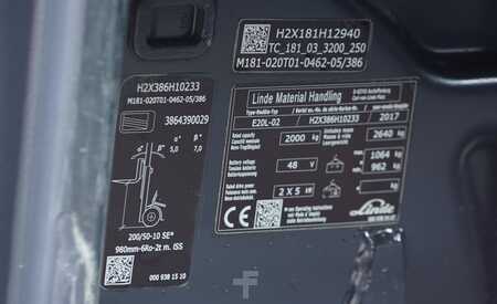Eléctrico - 4 rodas 2017  Linde E20L-02 H2X386H10233 (5)