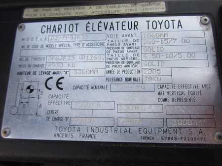 Chariot élévateur gaz 2005  Toyota 02-7FGJF35 (10)